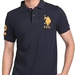 Men's Cotton Slim Fit Number Pique Solid Polo Shirt-picture-40