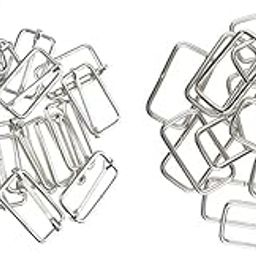 FABLOFT® 40Pcs Metal Square Buckle Connector for DIY Bag Craft Silver-image-28