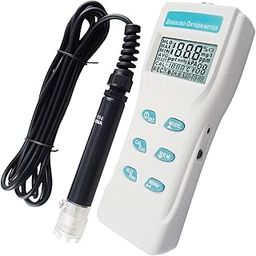 Dissolved Oxygen Meter, Dissolved Oxygen Tester with 11.48 ft Cable, DO meter with ATC/Temp/Manually Salt/99 Memory/Data Hold, Dissolved Oxygen Test Kit for Aquarium, Fish Tank(With IRDA Port)-9