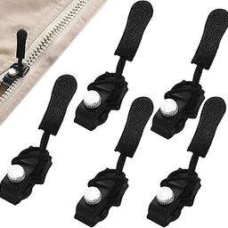 DHANGAR 5 Pcs Screw Head Universal Zipper Repairer Kit 0.5mm Zip, Instant Zipper Pull Replacement Fix Sliding Teeth Zipper for Broken Zippers, Tents, Backpacks, Luggage, Jackets, Coat, Purses-17