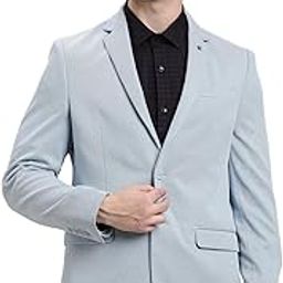 turtle Men Polyester Tailored Fit Self Design Light Blue Casual Blazer||Blazer for Men||Casual Blazer-picture-46