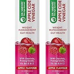 Dr. Vaidya's Apple Cider Vinegar Effervescent Tablets|0 Calories & 0 Sugar|With Garcinia,Vitamin B6 & B12|Supports Weight Management|15 Capsules (Pack Of 2),2 Count-image-31