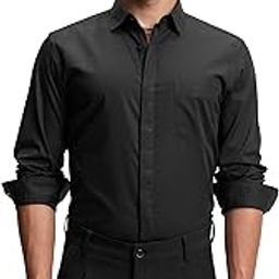 Men's’s Slim Fit Casual Shirt | Tailored a Sharp, Modern Look | Ideal Both Casual & mal Wear IButton Closure-image-4