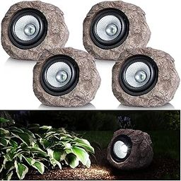 Candieslife Solar Garden Rock Lights Outdoor Decorative（4pack）-picture-20