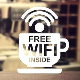 Fusion Graphix Free WiFi Wall Sticker for Businees, Resturant, CAF�, Office (White) (Free-WiFi-Cup_wht42)-image-27