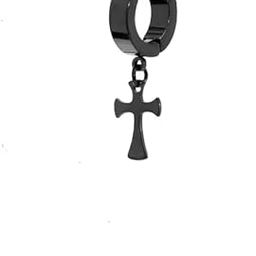 CROSS FIXION - Pure Titanium Steel Ear Hoop Earrings for Men & Boys-image-61