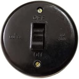 Ridhi Home Décor-Antique Old Round Bakelite Switch 16AMP-29