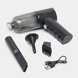 Portable Mini Car Vacuum Cleaner, USB Rechargeable, Handheld with Attachments, Black-9
