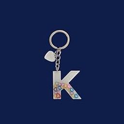 Resin – Colorful Heart Embeds & White Heart Charm – Personalized Handmade Key Ring for Girls, Bags, Purses & Accessories-image-90