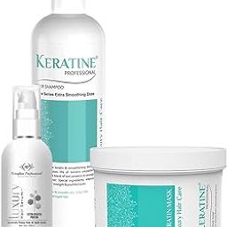 KERATINE PROFESSIONAL Keratin Shampoo, Hair Mask and keraglam Serum(120 Ml) Kit | Sulphate free Repair Shampoo, Repair Hair Mask and Professional Luxury Serum Set for Thin Fine Hair best suitable Treatments for Dry, Damaged & Color Treated Hair.-image-15