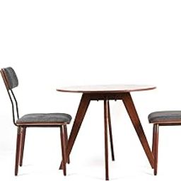 ReTree Furniture Sheesham Wood Round Dining Table with 2 Cushioned Chairs | Wooden Multipurpose 2 Seater Dining Table Set Furniture for Living Room, Home, Hotels, Restaurants and Cafe (Walnut Brown)-image-30
