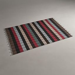 AKHNAZ Cotton Dari Multi Colour Durrie, Dhurrie, Rugs, Satranji, Jamkhana Mat, Dari chadra, cottan chadra Satrangi Bright Colour | 4 FT X 6 FT-image-6