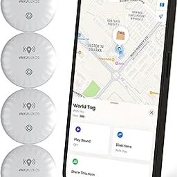 Vaku Luxos® ORLOK Tag Air GPS Tracker Smart Tag Item Finder Keychain Worldwide Tracking for Kids, Luggage, Pets Compatible with Apple Find My App MFi Certified with Replaceable Battery (Pack of 4)-25