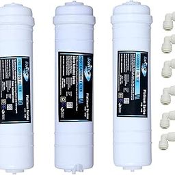 IONIX Inline Filter Set, Activated Carbon Filter for ro Water Purifier & Sediment Filter for ro Water Purifier, Push fit Type, Universal (Platinum Inline Set with Pre, Post Carbon and Sediment)-7