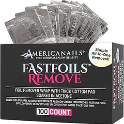 Americanails FastFoils - One Step Nail Polish Remover, Gel Polish Remover Wraps, Soak Off Foil Wipe Pads for Acrylic Nails, 100ct-image-58