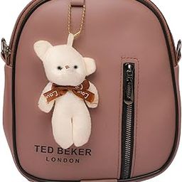 Cute Teddy Sling Bag for Kids | Adorable Crossbody Bag with Soft Toy Teddy Attached | Stylish & Lightweight Shoulder Bag for Girls | Ideal for Travel, Gifting, Picnic & Daily Use | Pink-image-50