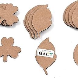 IVEI MDF Leaves Cutouts/Embellishment - DIY Craft Materials - Leaves-Shaped MDF Blank Cutouts for Painting, Wooden Sheet Craft Board for Resin Art & Fluid Art, Mandala Art, Pyrography - Set of 15-image-69