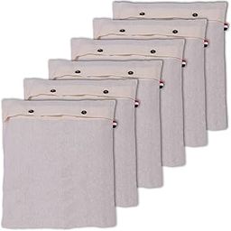 SOLSTICE Cotton Saree Covers/Bags For Storage Combo Of 16 X 14 (Inches) For Clothes Covers, Storage Bag, Travelling, Wardrobe Organizer Set Of (6), White-14