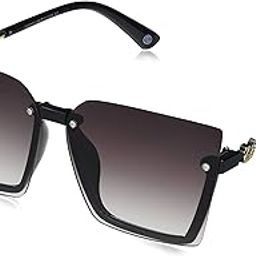 Women Regular Lens Rectangular Sunglasses A30114 Grey Black-picture-14