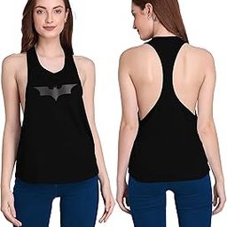 Women's Cotton Printed Running & Sports Sleeveless Racerback Dry Fit Activewear Workout Tank Top-picture-23