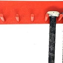 MWC Baseball Bat Rack Display Holder 6 Full Size Bats Red-image-79