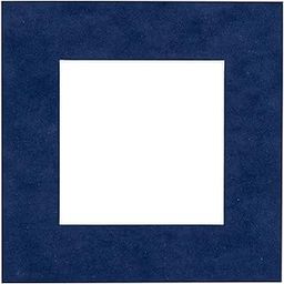 CountryArtHouse Navy Blue Suede Acid Free 12x12 Square Picture Frame Mat with White Core Bevel Cut for 8x8 Pictures - Fits 12x12 Frame - Pack of 1 Matboard Show Kit with Acid Free Backing & Clear Bag-image-103