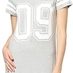 sweet dreams Women Typo Round Neck Half Sleeve Black Cotton Short Nighty-picture-24
