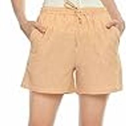 Everyday Casual Cotton Checkered Printed Regular Fit Nightwear Lounge Shorts for Women with Elastic Waistband Drawstring and Side Pockets-image-13