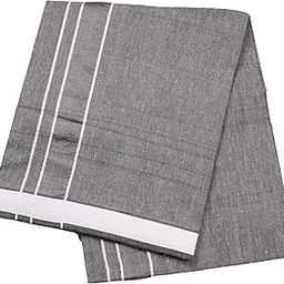 Hornbill Enterprises Cotton Men's Kerala Style Cotton Dhoti Single size -1.9 meters Set 1 white color-image-67
