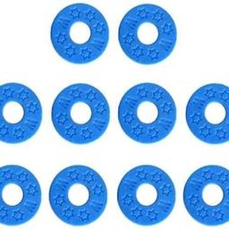 Enakshi (LABEL) Creations 6x10 Pieces Guitar Strap Block Rubber Safety Strap Lock Washer for Guitar Bass-46