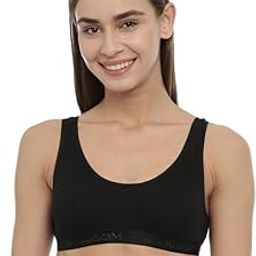 Women’s Low Impact Sporty Bra, Single Layered, Seamed, Non Wired, Non-Padded, Slip on Style Made with Pure Cotton-image-1