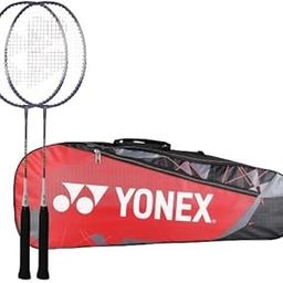 Yonex ZR 100 Light Badminton Racket Combo (Set of 2) with Full Cover + 23015 Yonex kitbag Red Black-25