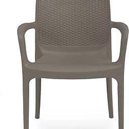 SkyGlamour Supreme Texas Heavy Plastic Chair | Plastic Arm Chair for Garden | Home | Office Indoor/Outdoor Use | (Color: Champagne; Qnt: 1 Pc.)-image-16