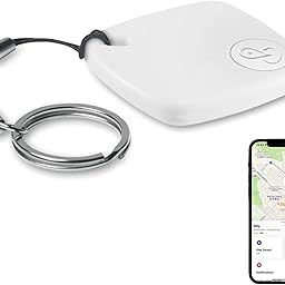 Bluetooth Tracker and Item Locator: Key Finder, Smart tag Item Finder Works with Apple Find My(only iOS Compatible),1 Year Replaceable Battery, Smart Tracker for Keys Bags Wallets Pet (White-1pack)-17