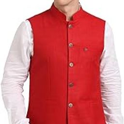 Men Poly Cotton Solid Formal Nehru Jacket-picture-13