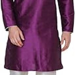 Men's Dupion Silk Contrast Piping Kurta Churidar-image-29