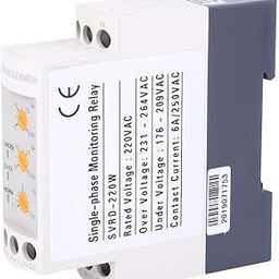 Generic Voltage Protective Device, SVR-220W Undervoltage Protector Adjustable 220VAC 50/60Hz Single Phase Power Relay Monophase Voltage Monitoring-24
