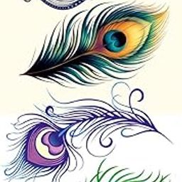Peacock Feather 4 Styles Temporary Tattoo For Men And Woman Waterproof Body Tattoo T_313-picture-53