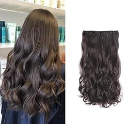 Silky Soft Hair Extensions And Wigs Women Curly Hair Extension For Women Hair Volume 5 Clips in Brown color-52