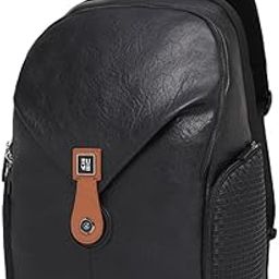 Helix 28L Backpack Bag For Man| 2 Large Compartment office Laptop Backpack | Fits Up to 15.6" Laptop | Vegan Leather | Travel Bag | Laptop Backpack For Men and Women-image-4