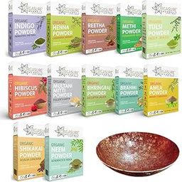 ORGASURE Premium Hair Care Combo Unscented Powders With Free Iron Bowl, Each 200 Gram For Hair Care For All Types Of Hair, Hair Growth, Hair Mask-32