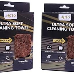 ACTO _BrownUltra Soft Microfiber Cloth for Car Cleaning, Office and Home 600Gsm - 40x60cm Set of 2pcs-image-18