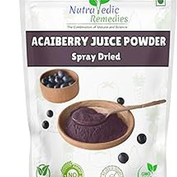 Acaiberry Juice Powder (200 Gram), 100% water Soluble, Spray Dried, Antioxidant-Rich Superfood, Nutrient-Dense & Delicious, Perfect for Ice-cream, Juice, Smoothies & Health Drinks,Boost Your Health Naturally, Vegan, No Preservatives, GMO Free, Natural-image-37