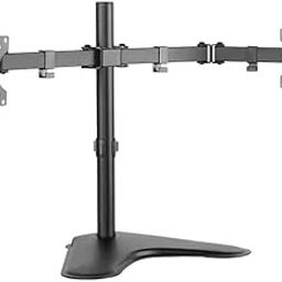White Mulberry |DIY| Height Adjustable Monitor Stand Mount | Supports 17-27 Inch Screens| 10 Kg Screen Load | VESA 75X75 & 100X100 | Freestanding Monitor Mount | Black - (Dual Screen)-picture-21