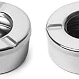 Dynore Stainless Steel Set of 2 Lid ash Tray-23