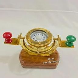 Handmade Nautical Brass Gimbal Compass, DIY Wooden Miniature Compass for Home, Office Decor-image-12