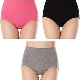 Hipster Panty Underwear Briefs Cotton - XL Size Pack of 3 Red Maroon Pink-image-11