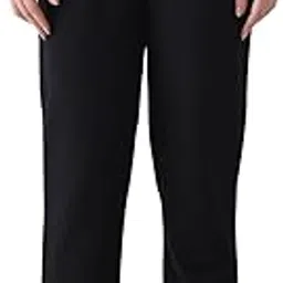rustorange Women Cotton Pants with Pockets Half-Elasticated Waist Regular Comfortable Fit for Office Work School College Formal Casual Daily Use-picture-19