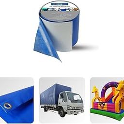 Keder Max PVC Tarpaulin Repair Tape for Quick Fixes | Self-adhesive and Waterproof | Best for Tarpaulin Repair, Pond lining, Fish tank, and Truck cover (9.5cm x 5m, length, Blue)-picture-24