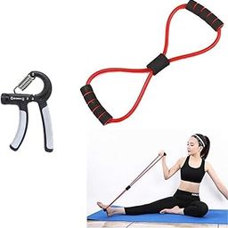 HAND GRIPPER|BLACK AND WHITE|FIGURE 8 EXERCISER|COMBO 2-1| KIT FOR BOTH MEN AND WOMEN.-image-62